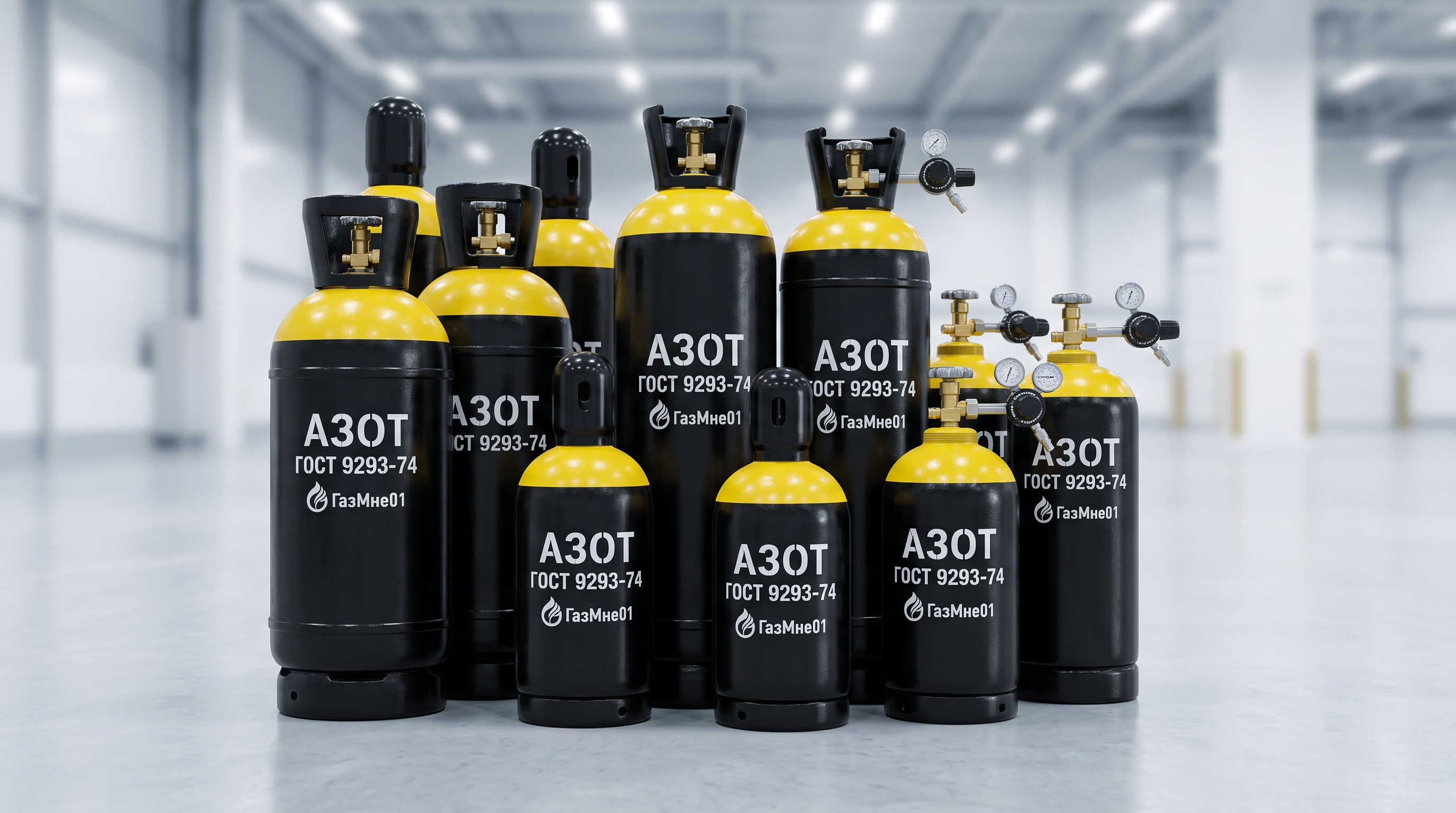 Баллоны с азотом ГОСТ 9293-74