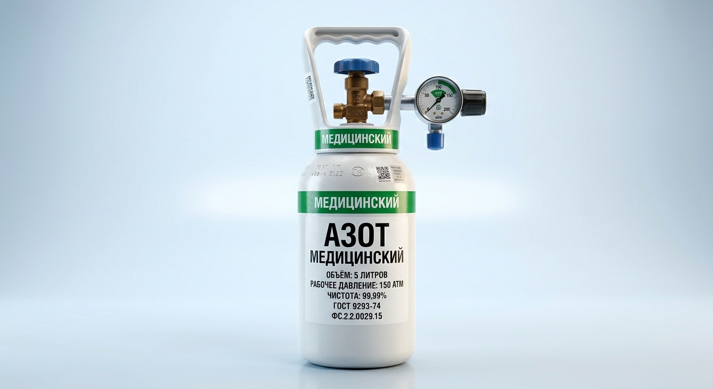 Баллон медицинского азота 5 литров